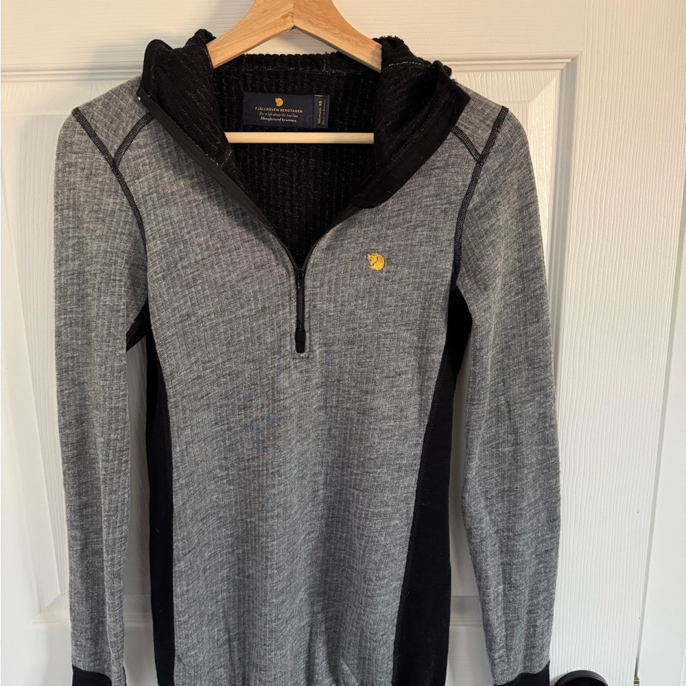 Womens Fjallraven Bergtagen woolterry pullover hoodie, XS